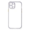 Apple İphone 12 Pro Max Kılıf Miami Şeffaf Silikon - Lila