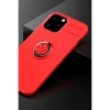 Apple İphone 12 Pro Max Kılıf Range Yüzüklü Silikon - Kırmızı