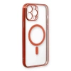 Apple İphone 13 Pro Max Kılıf Magneticsafe Lazer Silikon - Kırmızı