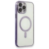 Apple İphone 13 Pro Max Kılıf Magneticsafe Lazer Silikon - Mor