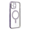 Apple İphone 13 Pro Max Kılıf Magneticsafe Lazer Silikon - Mor