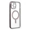 Apple İphone 13 Pro Max Kılıf Magneticsafe Lazer Silikon - Siyah