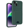 Apple İphone 14 Kılıf Kelvin Kartvizitli Silikon - Koyu Yeşil