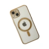 Apple İphone 14 Plus Kılıf Magneticsafe Lazer Silikon - Gold