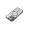 Apple İphone 14 Pro Kılıf Joke Simli Magneticsafe Kılıf - Derin Mor