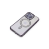 Apple İphone 14 Pro Kılıf Joke Simli Magneticsafe Kılıf - Derin Mor