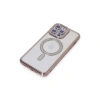 Apple İphone 14 Pro Kılıf Joke Simli Magneticsafe Kılıf - Pembe