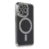 Apple İphone 14 Pro Max Kılıf Joke Simli Magneticsafe Kılıf - Gri