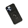Apple İphone 14 Pro Max Kılıf Pars Lens Yüzüklü Silikon - Siyah