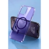 Apple İphone 14 Pro Max Kılıf Tron Şeffaf Magsafe Kapak - Derin Mor