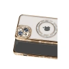 Apple İphone 15 Kılıf Joke Simli Magneticsafe Kılıf - Gold