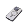 Apple İphone 15 Pro Kılıf Joke Simli Magneticsafe Kılıf - Siyah