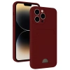 Apple İphone 15 Pro Max Kılıf Kelvin Kartvizitli Silikon - Bordo