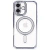 Apple İphone 16 Kılıf Joke Simli Magneticsafe Kılıf - Mavi