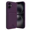 Apple İphone 16 Kılıf Kelvin Kartvizitli Silikon - Derin Mor