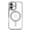 Apple İphone 16 Plus Kılıf Joke Simli Magneticsafe Kılıf - Gümüş
