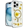 Apple İphone 16 Pro Kılıf Daisy Simli Magsafe Kapak - Gold
