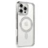 Apple İphone 16 Pro Kılıf Joke Simli Magneticsafe Kılıf - Gümüş