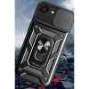 Apple İphone 16e Kılıf Pars Lens Yüzüklü Silikon - Yeşil