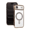 Apple İphone 17 Air Joke Simli Magneticsafe Kılıf - Gold