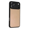Apple İphone 17 Pro Aras Deri Kapak - Pudra