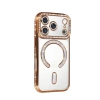 Apple İphone 17 Pro Joke Simli Magneticsafe Kılıf - Turuncu