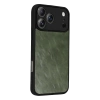 Apple İphone 17 Pro Max Aras Deri Kapak - Yeşil