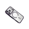 Apple İphone 17 Pro Max Joke Simli Magneticsafe Kılıf - Derin Mor