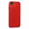 Apple İphone 7 Kılıf Coco Deri Silikon Kapak - Kırmızı