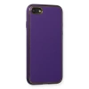 Apple İphone 7 Kılıf Coco Deri Silikon Kapak - Mor
