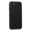 Apple İphone 7 Kılıf Coco Deri Silikon Kapak - Siyah