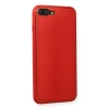 Apple İphone 7 Plus Kılıf Coco Deri Silikon Kapak - Kırmızı