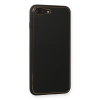 Apple İphone 7 Plus Kılıf Coco Deri Silikon Kapak - Siyah