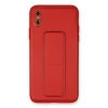 Apple İphone Xs Max Kılıf Coco Deri Standlı Kapak - Kırmızı