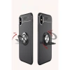 Apple İphone Xs Max Kılıf Range Yüzüklü Silikon - Siyah