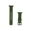 Apple Watch 38mm Kr408 Çizgili Silikon Kordon - Koyu Yeşil