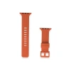 Apple Watch 38mm Kr408 Çizgili Silikon Kordon - Turuncu