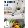Ayarlanabilir Musluk Başlığı Esnek Spiral Hortumlu Lavabo Uzatma Aparatı