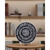 Ayetel Kürsi Yuvarlak Masaüstü Dekoratif İslami Duvar Ve Sehpa Süsü
