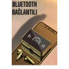 Aynalı Bluetooth Kulaklık Telefon Standlı Dijital Göstergeli