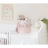 Baby Kullanımı Kolay Desenli Taşınabilir Düzenleyici Yuvarlak Sepet(pembe)