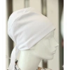 Bağlamalı Tesettür Bone - Bağlamalı Bandana Beyaz 5 Adet (599)