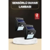 Bahçe Aydınlatma Sensörlü Güneş Enerjili Duvar Lambası 40 Led Işık