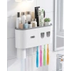 Banyo Organizer Diş Fırçası Tutucu Çift Dispenserli Raflı Çekmeceli