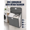 Banyo Ve Çamaşır Odası İçin Duvara Asılan Katlanabilir Çamaşır Sepeti