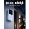 Beyaz Akıllı Güvenlik Kapı Zili | Telefon Kontrollü Wi-fi Görüntülü Kapı Zili