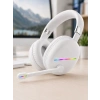 Beyaz Kablosuz Bluetooth Kulaklık Mikrofonlu Ergonomik Kulak Üstü Tasarım