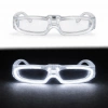Beyaz Led Işıklı Parti Gözlüğü - 3 Modlu