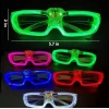 Beyaz Led Işıklı Parti Gözlüğü 3 Modlu – Glow  Gece Eğlence Gözlüğü