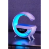 Bluetooth Hoparlör 15w Kablosuz Hızlı Şarj Led Gece Lambası